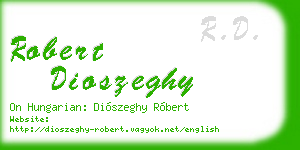 robert dioszeghy business card